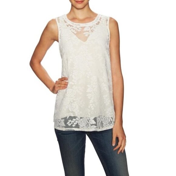 💕BCBGENERATION💕 Lace Sleeveless Top Small NWT - Picture 7 of 10